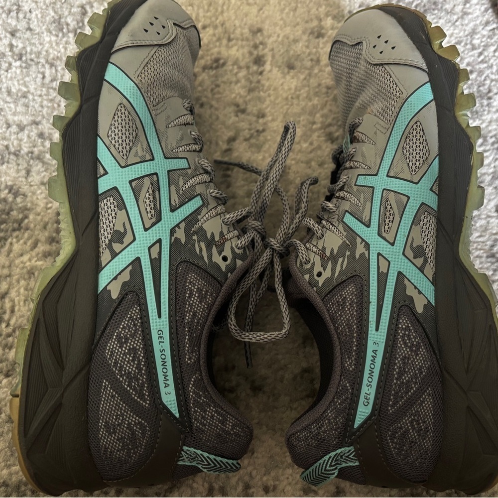 ASICS Gel-Sonoma 3 Trail Running Shoes Gray Teal Size: 9.5